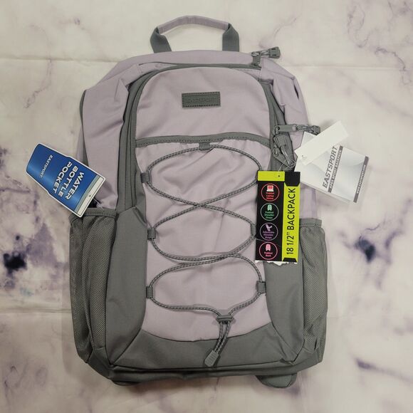 Eastsport Apex Sport Purple Gray Backpack - Picture 2 of 4
